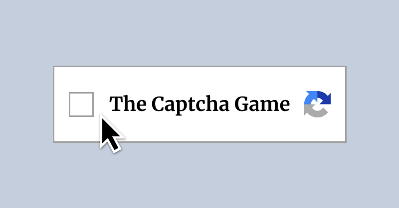 Gameplay preview of Beat the Verification Gauntlet in The Captcha Game browser game from our arcade library collection showcase page